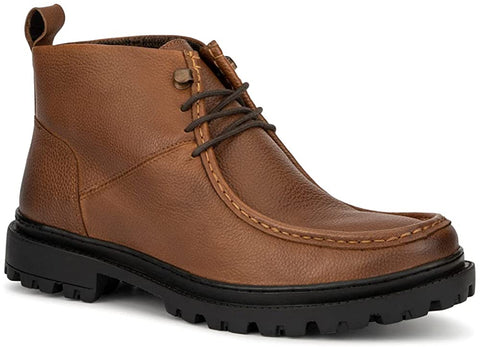 Reserved Footwear New York Positron Men’s Fashion Classic Combat Leather Ankle Mid-Top Oxford Boots, Round Toe, Thermoplastic rubber Outsole