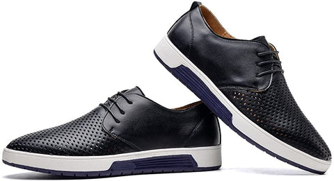 konhill Men's Casual Oxford Shoes - Breathable Dress Shoes Loafers Lace-up Flat Sneakers