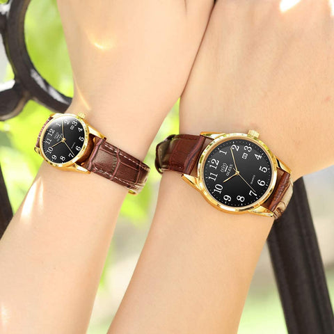 Couples Vintage Quartz Watch 2-Pack