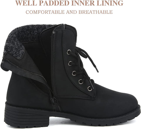 MUSSHOE Ankle Boots For Women Comfortable Warm Women's Ankle Boots & Booties