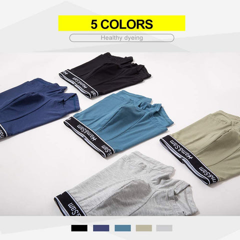 Men's Boxer Brief 5 Pack Bamboo Viscose Soft Comfortable Underwear for Men