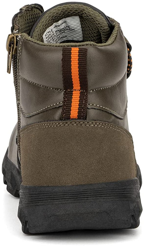 X RAY Footwear Eli Boy’s Fashion Classic Combat Faux Leather Mid-Top Chukka Boots, Round Toe, Thermoplastic Rubber Outsole