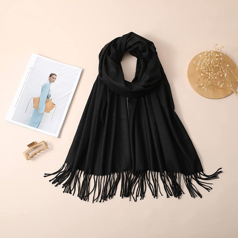 Pashmina Shawl and Wrap for Women Warm Pashmina Scarf Shawl Wrap Cashmere Feel Large Soft Wrap Warm Stole