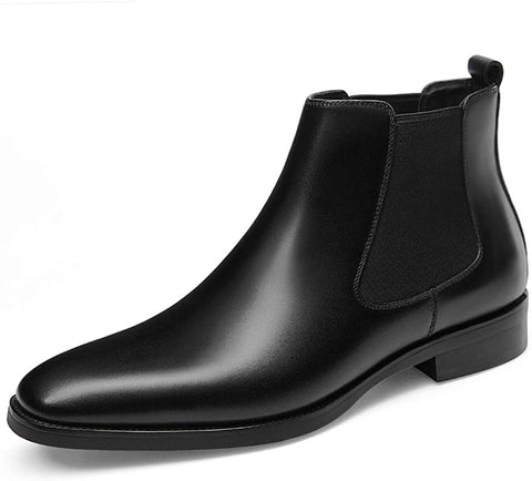 GIFENNSE Mens Chelsea Boots Leather Dress Boots for Men