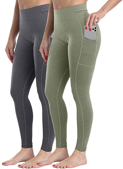 Women's 2 Pack Seamless High Waisted Yoga Pants