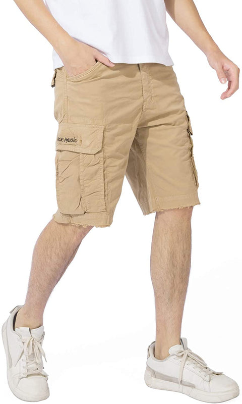 DGWZ Mens Cargo Shorts Outdoor Casual Slim Fit Hiking Stretch  Multi Pocket Shorts for Men