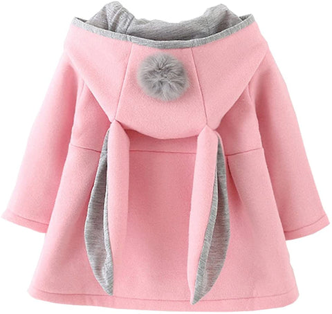Baby Girls Winter Autumn Cotton Warm Jacket Coat (3T, Pink)