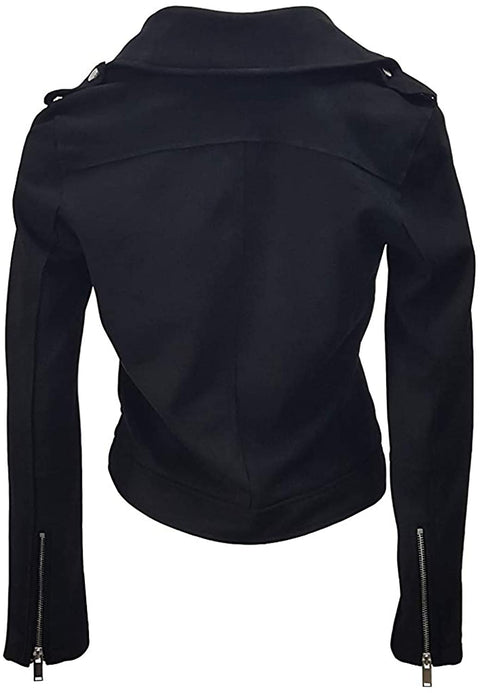 Faux Suede Jacket for Women Long Sleeve Zipper Up Casual Outwear