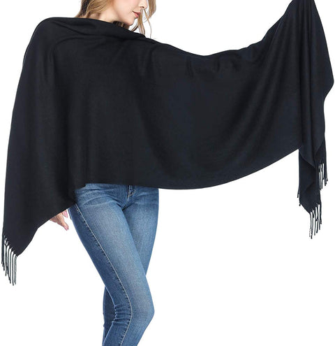 Extra Large Thick Soft Cashmere Wool Shawl Wraps for Women - PoilTreeWing Pashmina Scarf