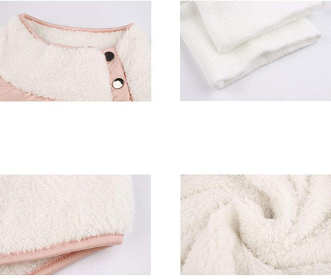 Women's Color Block Turtleneck Long Sleeve Sweatshirts Fuzzy Sweatshirts