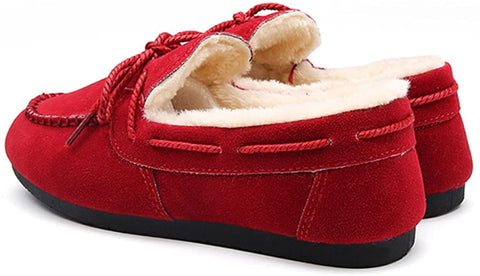 konhill Women's Slippers Faux Fur Moccasins Loafers Flats Shoes