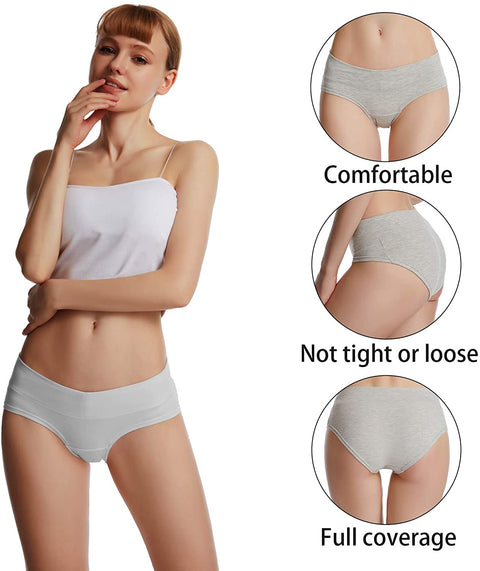 Women's Boxer Briefs 5 Pack Bamboo Viscose Soft Breathable Underwear for Women