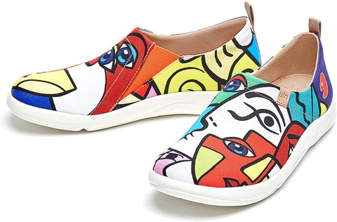 UIN Women's Loafers Slip Ons Casual Art Painted Travel Comfort Shoes Toledo III