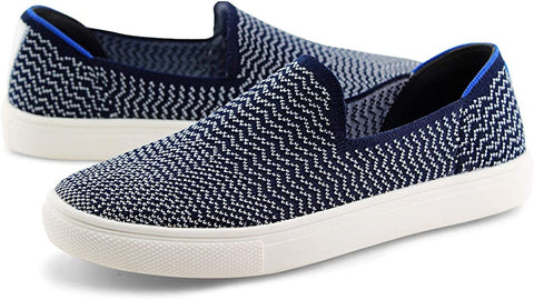 Women Knit Slip On Sneakers Comfortable Walking Loafers