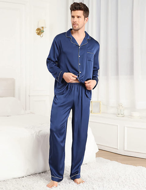 Men's Satin  Loose Pajamas Set