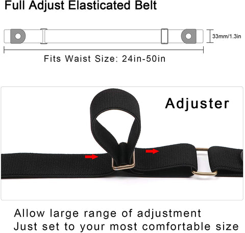 No Buckle Invisible Elastic Stretch Belt for Men/Women Fits waist 24-50in Father Day Gift
