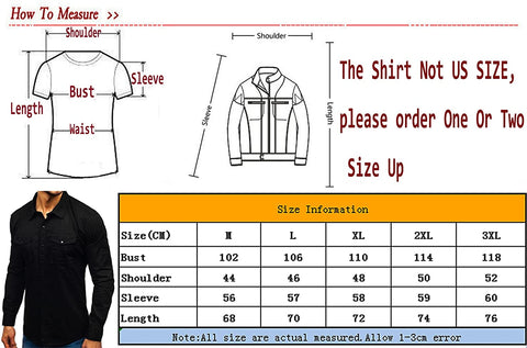 Mens Long Sleeve Snap Shirt - Casual Button Bown Tops Cargo Shirts Solid Work Western Dress Shirt