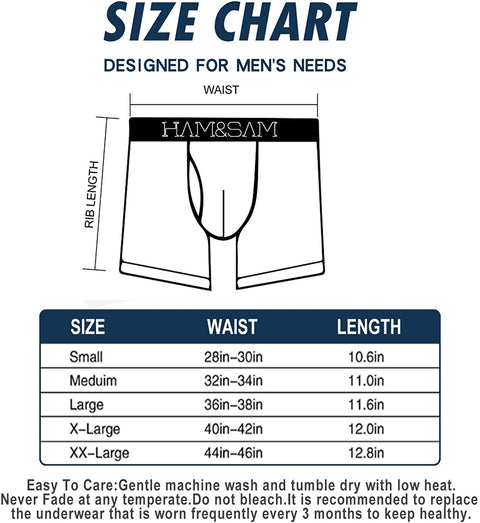 Men's Boxer Brief 4 Pack Bamboo Viscose Soft Comfortable Breathable Underwear for Men