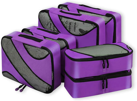 Bagail 6 Set Packing Cubes+3 Ultralight Zipper Pouch
