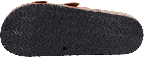 EETTARO Women's Casual Cork Footbed Slide Sandals Ladies 2-Strap Adjustable Buckle Beach Slippers Slip-on Platform Shoes