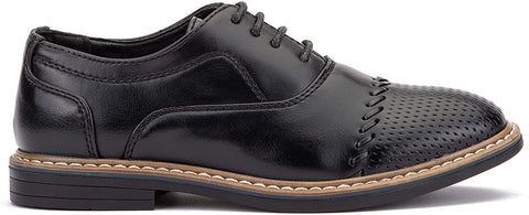 X RAY Footwear Blakely Boy’s Fashion Handcrafted Classic Formal Leather Lace-Up Shoe-Oxford, Cap Toe, Thermoplastic Rubber Outsole