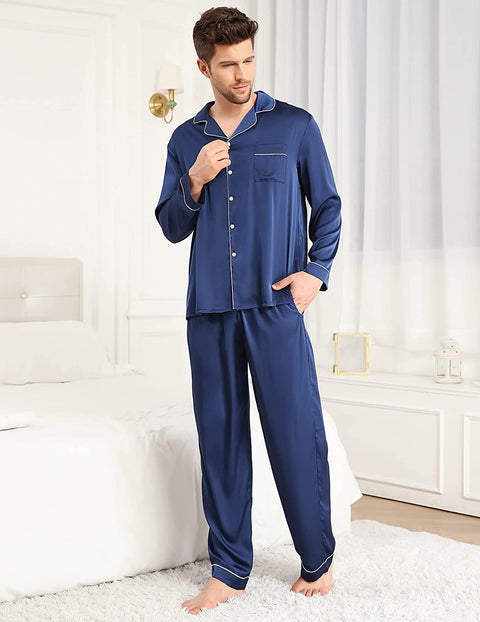 Men's Satin  Loose Pajamas Set