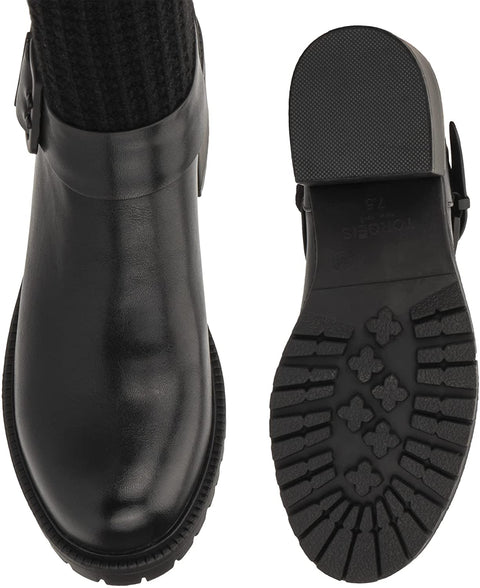 Torgeis Women's Lowell Fashion,Supple faux leather, Buckle Tall Boot, Round Toe, Thermoplastic rubber Outsole