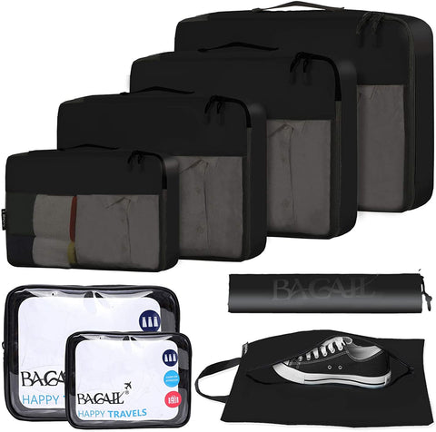 BAGAIL 6 Set / 8 Set Packing Cubes Luggage Packing Organizers for Travel Accessories