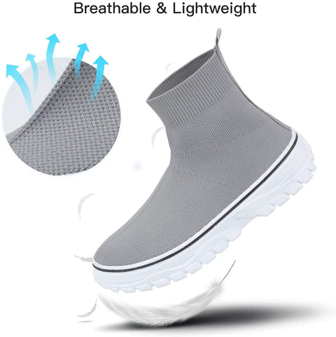 Samilor Breathable Mesh Loafers for Women Slip On Walking Shoes Platform Fashion Sneakers