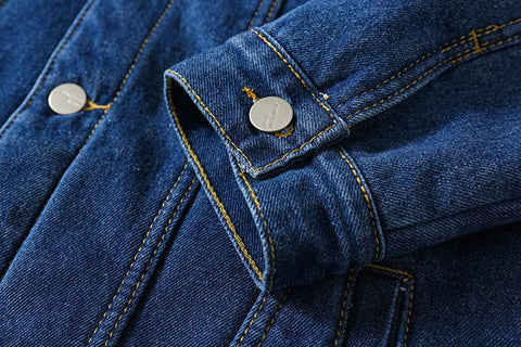 Plaid&Plain Men's Fleece Lined Borg Collar The Sherpa Trucker Jacket Jean Denim Jacket