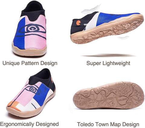 UIN Women's Walking Shoes Slip On Casual Slippers Lightweight Art Painted Comfort Mesh Fashion Sneaker Verona