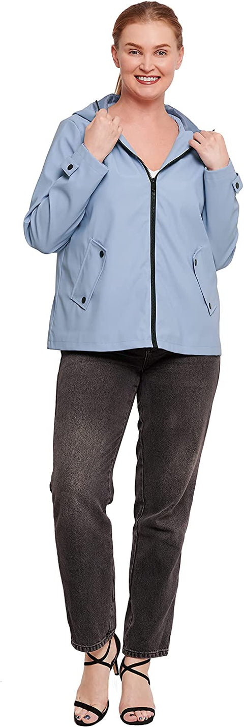 Carrotomato Women's Waterproof Lightweight Jacket Sports Hooded Zip Up