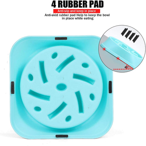 XZQTIVE Medium Maze Dog Bowl Interactive Slow Feeder Dog Bowls Anti Fast Eating Puzzle Bowl for Dogs