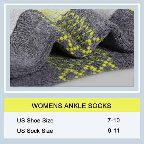 Womens Ankle Socks 6 Pairs Running Athletic Cushioned Sole Socks With Tab