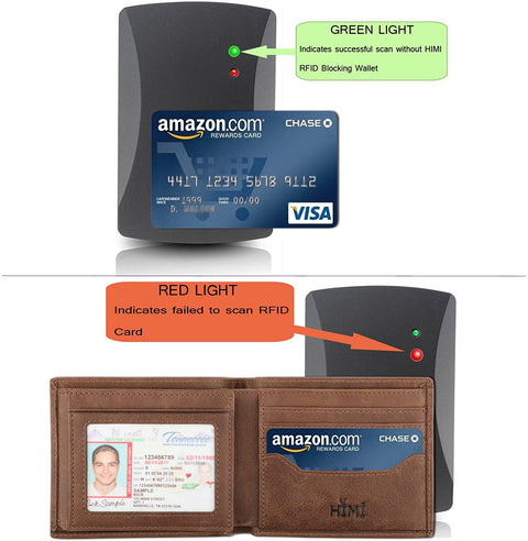 Wallets for Men - RFID Blocking Trifold Genuine Leather Wallet With 2 ID Window