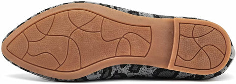 konhill Women's Classic Ballet Flats - Pointy Toe Soft Knit Slip on Dress Shoes