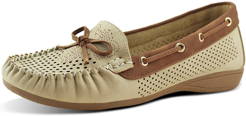 Women Classic Tie Driver Moccasins Boat Shoes Slip on Flats Loafers