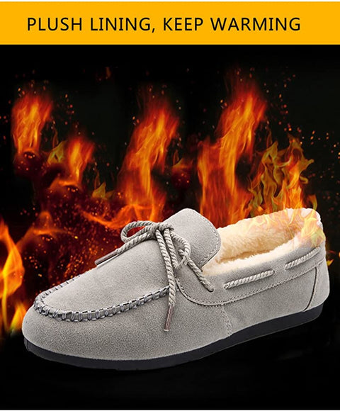 konhill Women's Slippers Faux Fur Moccasins Loafers Flats Shoes
