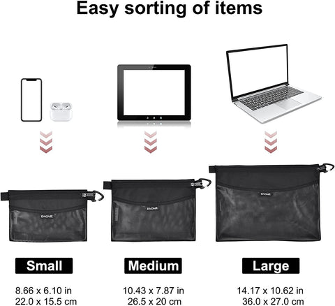 Bagail 4 Set Compression Packing Cubes+3 Ultra-light Water-resistant Zipper Pouch