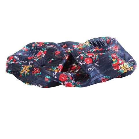 Chiffon Oversized Rope Hair Scrunchies - 6PCS Large Hair Bobble Giant Hair Scrunchies Rope Hair Band Ties for Women Girls Ponytail Holder (Chiffon-floral)