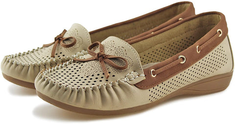 Women Classic Tie Driver Moccasins Boat Shoes Slip on Flats Loafers