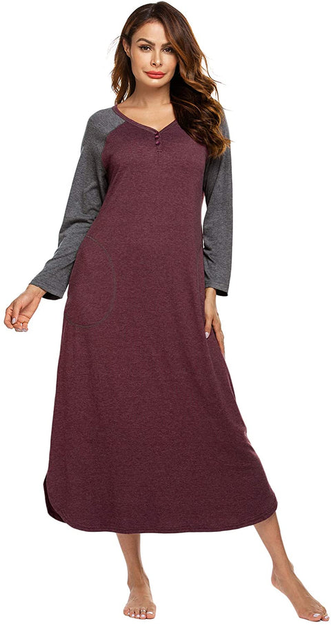 Women's V-Neck Long Sleeve Sleepwear
