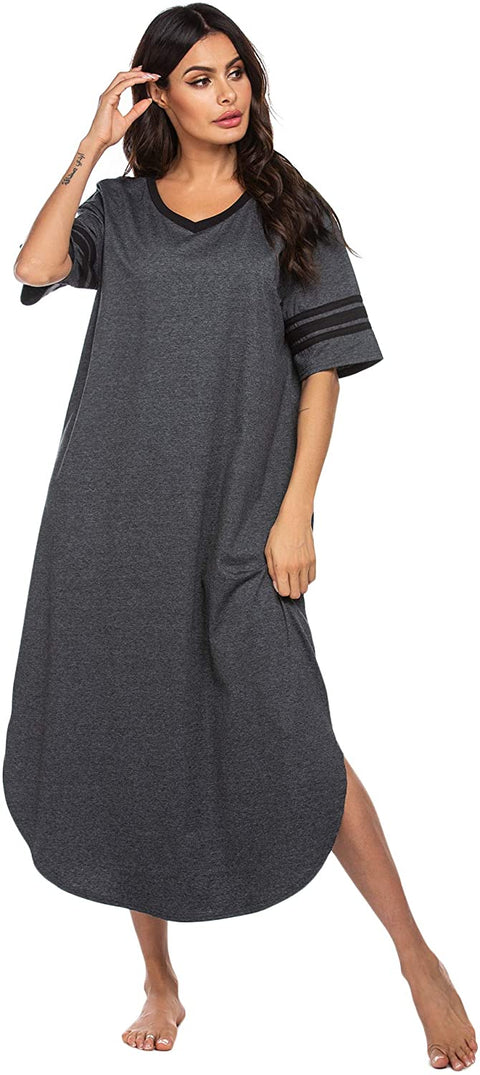 Women's V Neck Loungewear  Loose Sleepwear