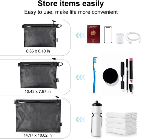 Bagail 6 Set Packing Cubes + 3 Water-resistant Airtight Zipper Pouch