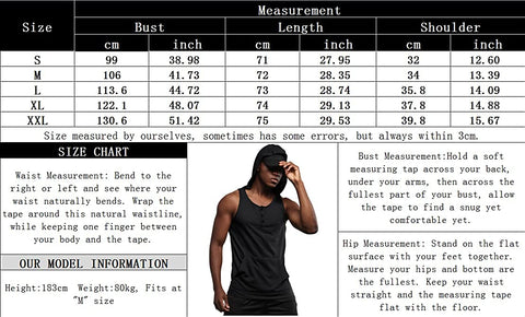 iWoo Men's Workout Hooded Sleeveless Gym Tank Tops Muscle Tee T Shirts with Hood