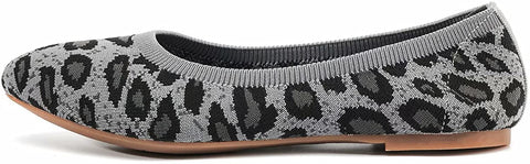 konhill Women's Classic Ballet Flats - Pointy Toe Soft Knit Slip on Dress Shoes
