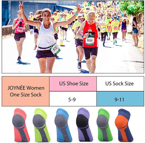 Womens Athletic Ankle Sports Running Low Cut Tab Cushioned Socks 6 Pack