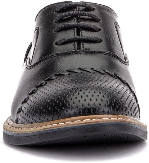 X RAY Footwear Blakely Boy’s Fashion Handcrafted Classic Formal Leather Lace-Up Shoe-Oxford, Cap Toe, Thermoplastic Rubber Outsole