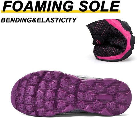 FitVille Slip On Shoes for Women Slipon Walking Shoes Lightweight Breathable Synthetic Fabric Soft Memory Foam Sole for Indoor Outdoor