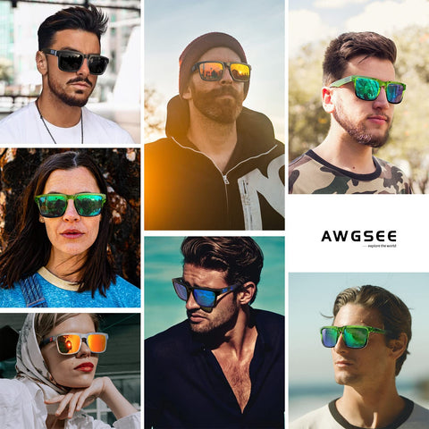 Polarized Sunglasses for Men Women Square Driving Sun Glasses 100% UV Protection